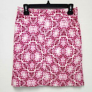 Renuar Women's Pink/Red/White Patterned Skort W/Pockets Size 2 & 4
